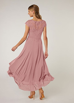 Azazie Shonda Final Sale Black Lace Chiffon Dress image4