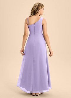 Azazie Brooke Junior A-Linie Seitliche Cut-Outs Chiffon Kleid Flieder image2
