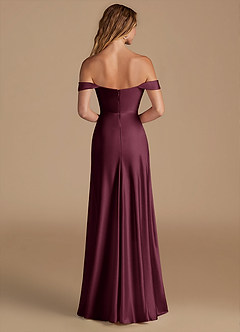 Azazie Jackalin Kleider zum Anprobieren zu Hause Wandelbar A-Linie Schulterfrei Metallischer Satin Kleid Himmelblau image5