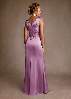 Azazie Santa Monica Moeder van de bruid jurken A-Lijn Jurk van Kant Blauweregen image2