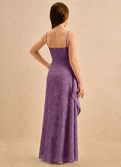 Azazie Cannoli Girls Formal Flower Girl Dresses Wisteria A-Line Pleated Floral Burnout Dress image2