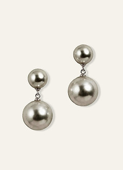 front Pendientes con flecos de perlas