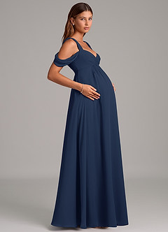 Azazie Rhea Maternity Bridesmaid Dresses A-Line Pleated Chiffon Floor-Length Dress image6