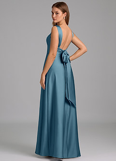 Azazie Beatrice Bridesmaid Dresses Bermuda A-Line Sweetheart Neckline Stretch Satin Dress image2