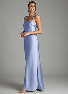 Azazie Ellia Brudtärnklänningar Klä av Tubklänning i Stretch Satin Rosett Is image4