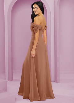 Barbie ♥ Azazie Bridesmaid Dresses Bronzer A-Line Off the Shoulder Chiffon Convertible Dress image6