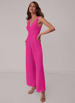 Barbie ♥ Azazie Bridesmaid Dresses Barbie Pink Chiffon Jumpsuit image3