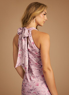 Azazie Doretta Vestidos de damas de honor Vestido de Roseta Floral De Ensueño de Floral De Ensueño de Corte Sirena con Plisado image5