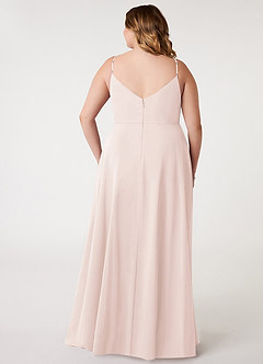 Azazie Daenerys Bridesmaid Dresses Rose Petal A-Line Cowl Chiffon Dress image11