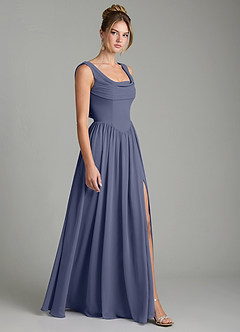 Azazie Novi Bridesmaid Dresses Stormy A-Line Pleated Chiffon Dress image2