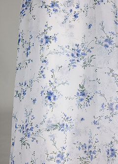 Azazie Omari Bridesmaid Dresses Blue Cottage Floral A-Line Chiffon Dress image8