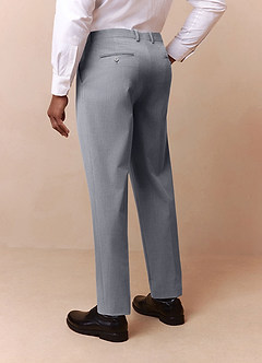 front Savile Grey Wool Blend Dress Pants