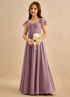 Azazie Meimei Girls Formal Flower Girl Klänningar Klä A-Line i Chiffong Plisserad image1
