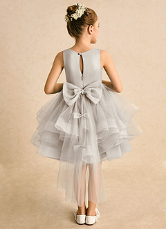 Azazie Tinie Flower Girl Dresses Frost Ball-Gown Bow Tulle Dress image1