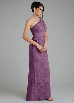 Azazie Akilah Robes de demoiselle d'honneur Robe Sirène en Blumen-Burnout Asymétrique Glycine image3
