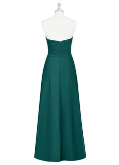 Azazie Arabella Allure Bridesmaid Dresses Peacock A-Line Sweetheart Neckline Chiffon Convertible Dress image9