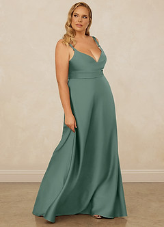 Christian Siriano Bridal for Azazie 1001 Bridesmaid Dresses Eucalyptus A-Line Sweetheart Neckline Stretch Satin Dress image14