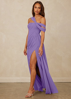 Christian Siriano Bridal for Azazie 1014 Bridesmaid Dresses Tahiti A-Line Off the Shoulder Chiffon Dress image8