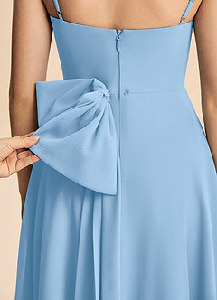 Azazie Bear Junior Powder Blue A-Line Pleated Chiffon Dress image6