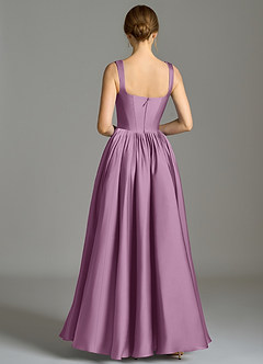 Azazie Verina Bridesmaid Dresses Wisteria A-Line Pleated Stretch Satin Dress image6