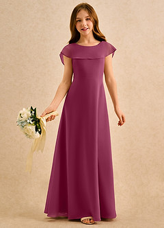 Azazie Kittie Girls Formal Flower Girl Klänningar Klä A-Line i Chiffong image1