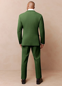 front James Olive Structured Stretch Suit