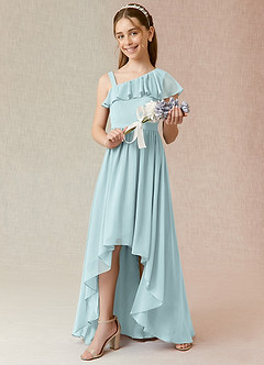 Azazie Mango Junior Mist A-Line Ruched Chiffon Dress image2