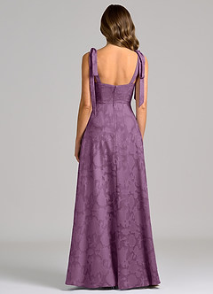 Azazie Debra Bridesmaid Dresses Wisteria A-Line with Pockets Floral Burnout Dress image6