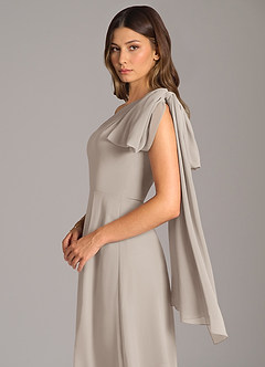 Azazie Tella Jurken voor bruidsmeisjes Jurk van Chiffon met A-lijn One-shoulder Vorst image8