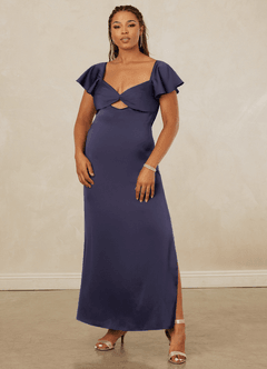 Christian Siriano Bridal for Azazie 1005 Bridesmaid Dresses Stormy Sheath Sweetheart Neckline Stretch Satin Dress image9