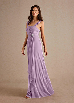 Azazie Clinton Mother of the Bride Dresses Wisteria A-Line Pleated Mesh Dress image6