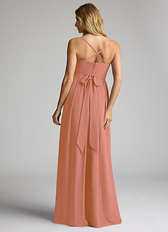 Azazie Llana Maternity Bridesmaid Dresses A-Line Chiffon Floor-Length Dress image2
