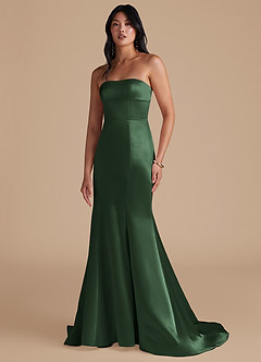 Azazie Aura Brautjungfernkleider Wandelbar Meerjungfrau-Linie Convertible Metallischer Satin Kleid Eukalyptus image6