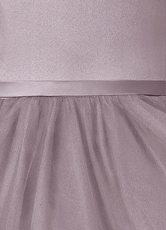 Azazie Marybell Robe Demoiselle D'honneur Fillette Robe Trapèze en Tulle Arc Crépuscule image4