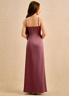 Azazie Bundt Girls Formal Flower Girl Klänningar Klä A-Line i Stretch Satin Plisserad image2