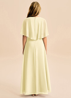 Azazie Maris Junior Robe Trapèze en Mousseline de soie Sorbet Citron image2