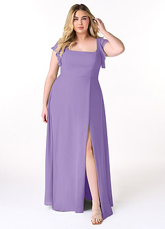 Azazie Bondi Bridesmaid Dresses Tahiti A-Line Ruffled Chiffon Dress image7