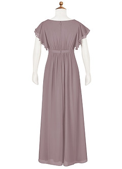 Azazie Daphne Junior Dusk A-Line Pleated Chiffon Dress image7