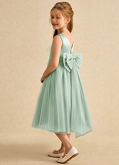 Azazie Winnie Flower Girl Dresses Agave Ball-Gown Bow Tulle Dress image5