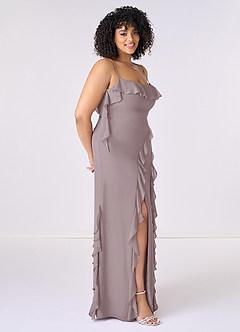 Barbie ♥ Azazie Bridesmaid Dresses Dusk Sheath Bow Chiffon Dress image9