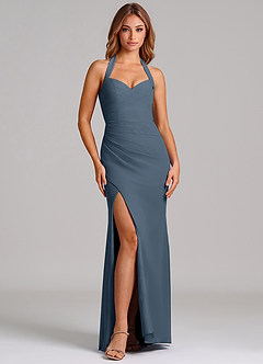 Azazie Emeria Suknie dla druhen Syrena Dekolt w kształcie serca Szyfon Do ziemi Sukienka image3