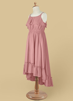 Azazie Karmen Flower Girl Dresses Dusty Rose A-Line Ruched Chiffon Dress image11