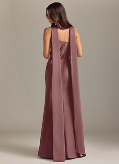 Azazie Kinsley Bridesmaid Dresses Vintage Mauve Mermaid Side Slit Stretch Satin Dress image2