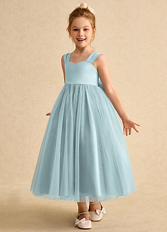 Azazie Chickadee Jurken voor bloemenmeisjes Baljurk Jurk van Mat Satijn Sweetheart Halslijn De Nevel image2