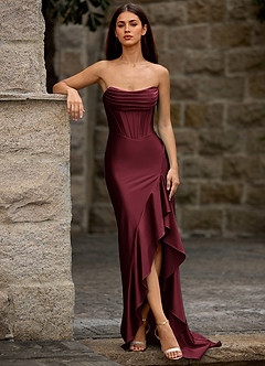 Siren Wein Meerjungfrau-Ballkleid image5