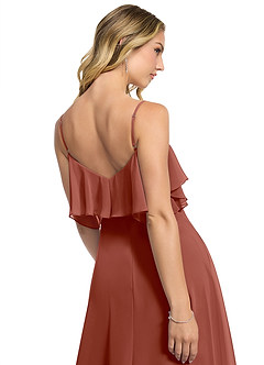 Azazie Jean Bridesmaid Dresses Auburn A-Line Chiffon Convertible Dress image5