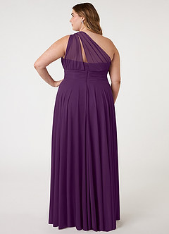 Azazie Charlize Jurken voor bruidsmeisjes Jurk van Mesh met A-Lijn One-Shoulder Druif image7