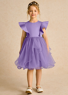 Azazie Chirp Blumenmädchenkleider Ballkleid Tüll Kleid Tahiti image1