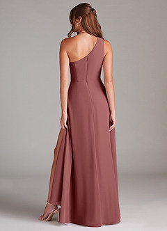 Azazie Brooke Brautjungfernkleider A-Linie One-Shoulder Chiffon Kleid Amethyst image7