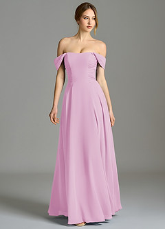 Azazie Oasis Bridesmaid Dresses Candy Pink A-Line with Pockets Chiffon Dress image5
